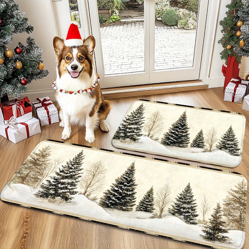 Hunting Outdoor Rug - VIKAMA Noel Halısı Kış Kar Manzarası