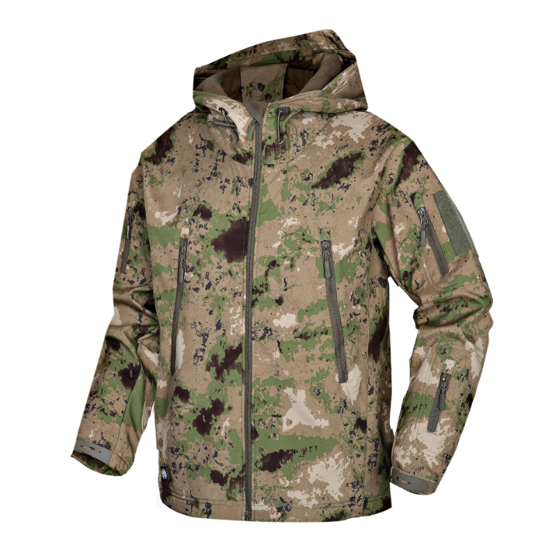 Camouflage Hunting Jacket - Erkekler Açık Hava TAD Köpekbalığı Derisi