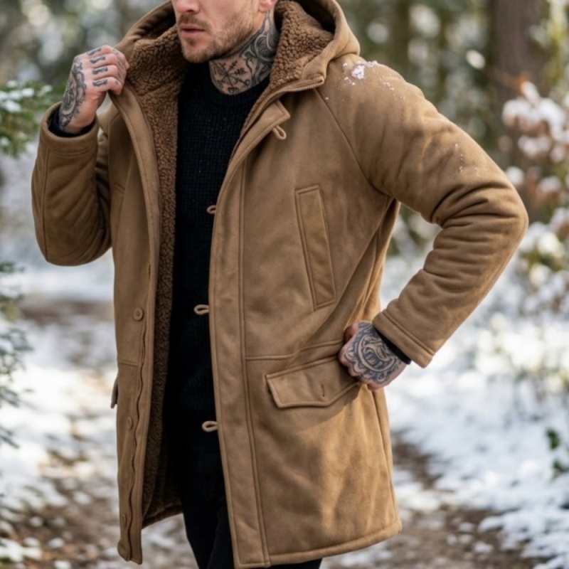 Outdoor Hunting News - Erkek Kapüşonlu Polar Ceket Yeni Kış