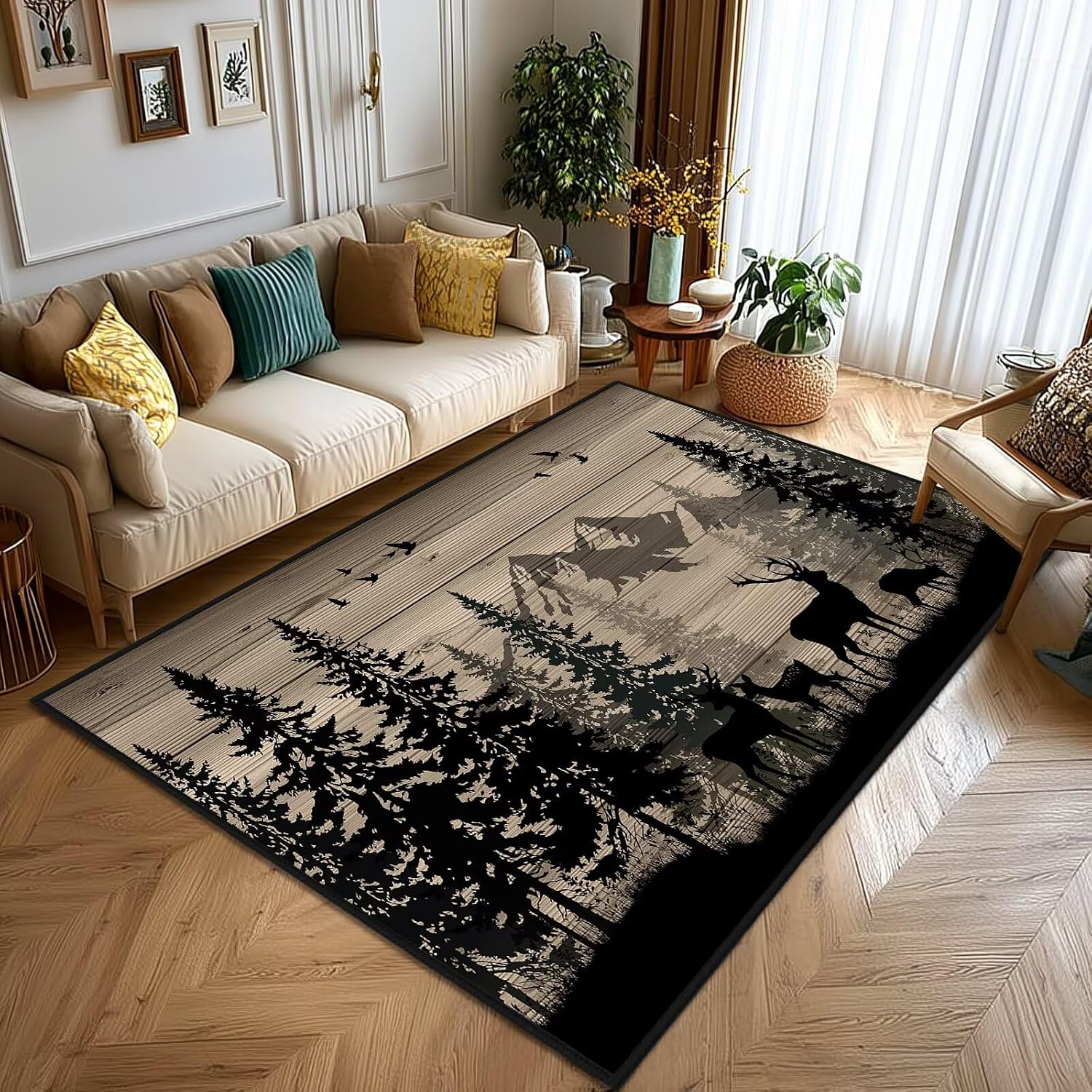Geyik Avı Temalı Halı, Kamufla - Hunting Outdoor Rug incelemesi ve fiyatı