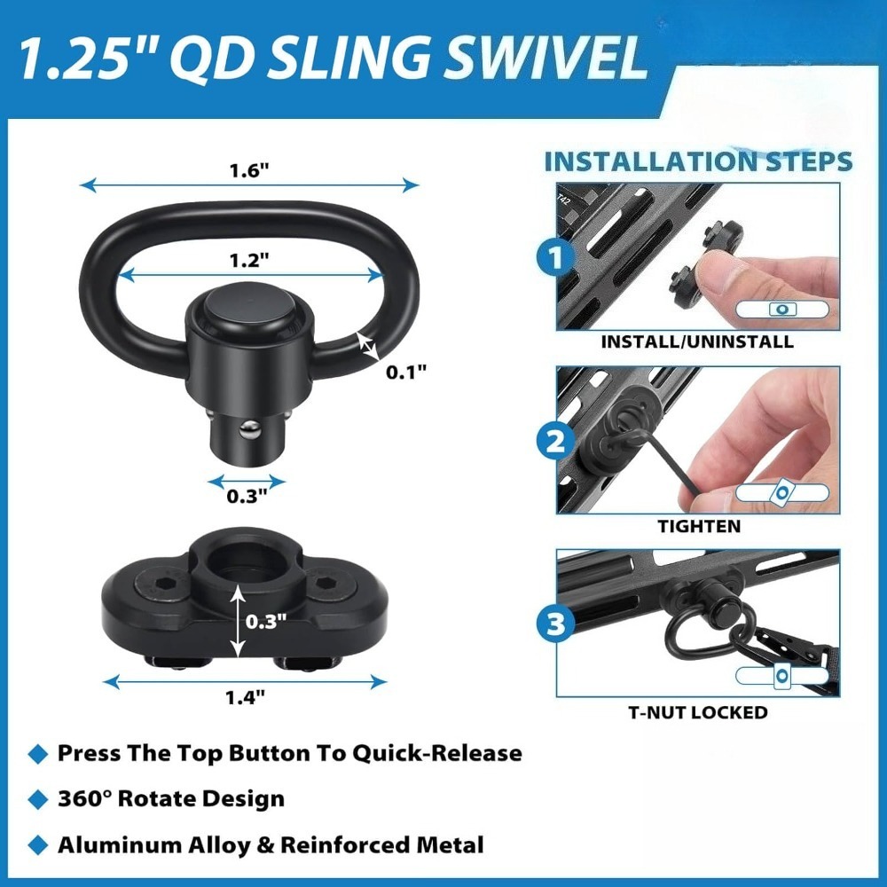 Taktik 2 Noktalı Tüfek Askısı  - Rifle Sling Swivel incelemesi ve fiyatı